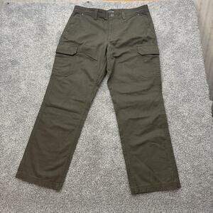 Gander Mountain Guide Series Cargo Pants Mens 37x31 Green Outdoor Utility Cotton